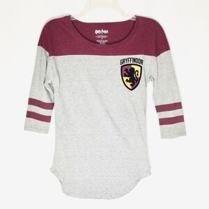 Harry Potter Gryffindoor Grey Burgundy T-Shirt S